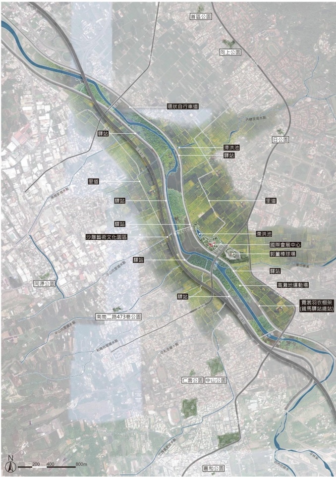 Plane graph of whole area